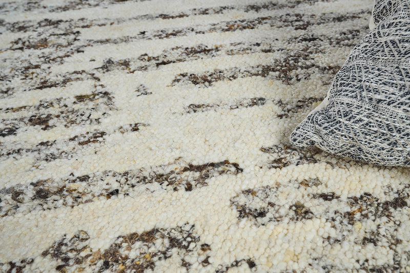 Montana Handmade Wool Brown/Taupe/Ivory Area Rug - Elegance Collection