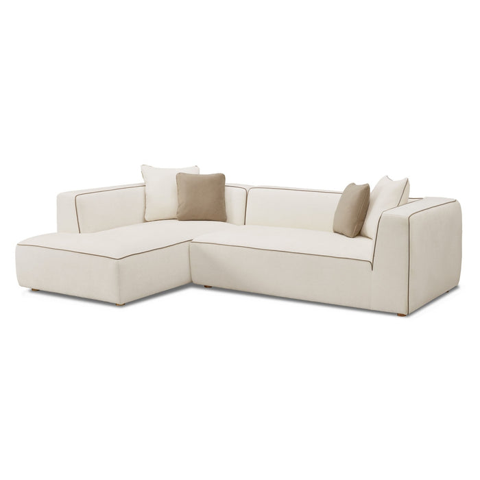 Isla Cream Linen LAF Sectional Sofa
