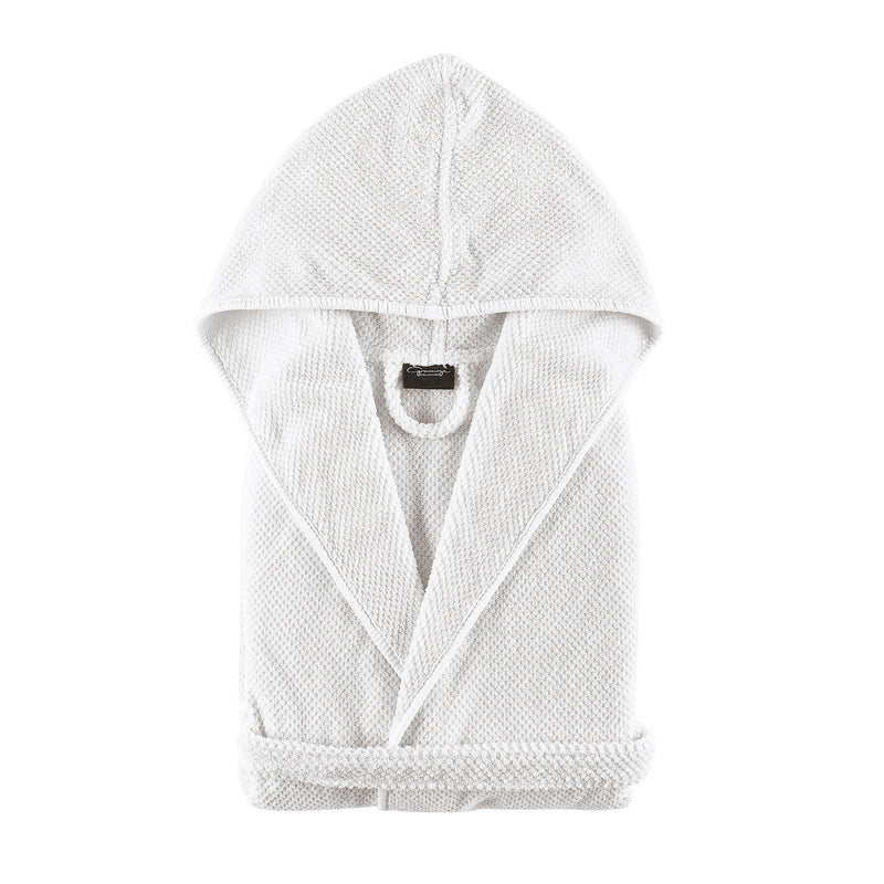 Bee Waffle White  Kids Luxury Bath Robe