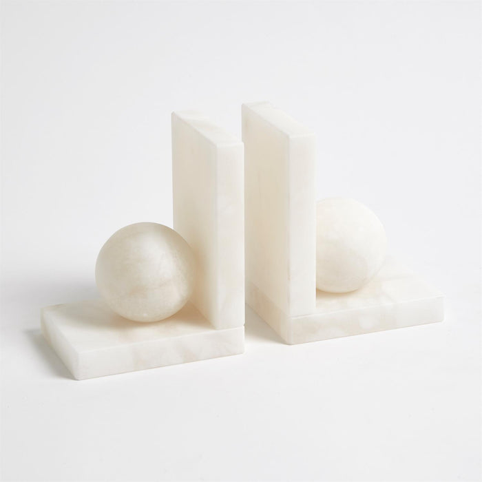 Noa Alabaster Ball Bookends