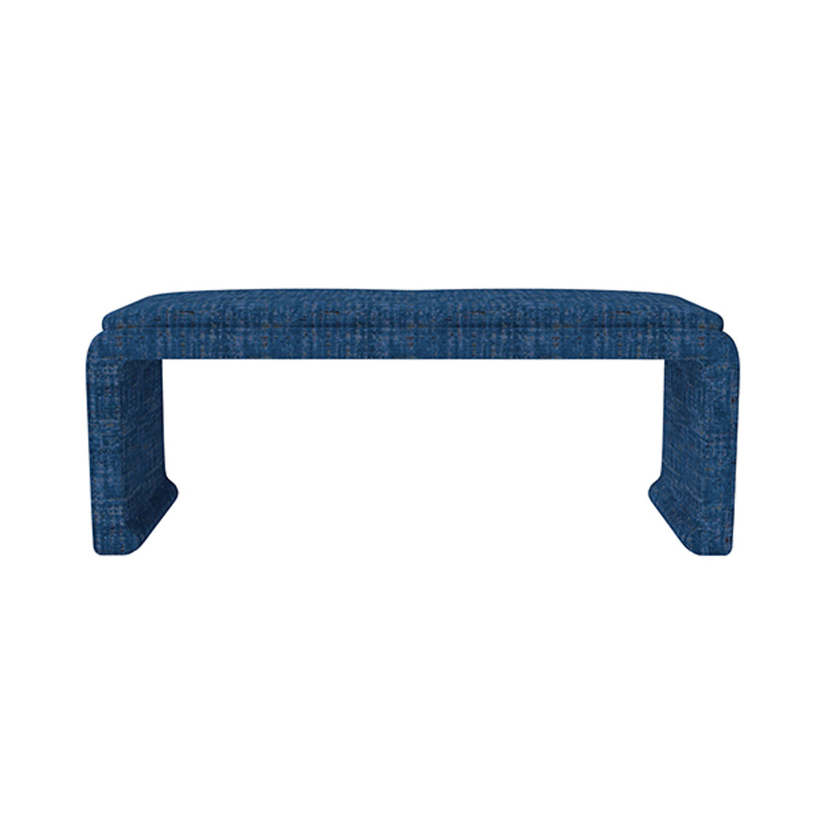 Malia Classic/Modern Large Windsor Navy Custom Upholstered Bench