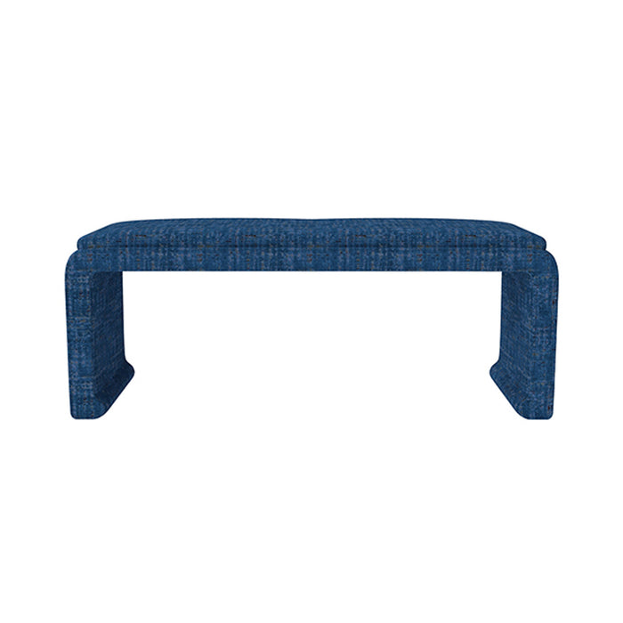 Malia Classic/Modern Large Windsor Navy Custom Upholstered Bench