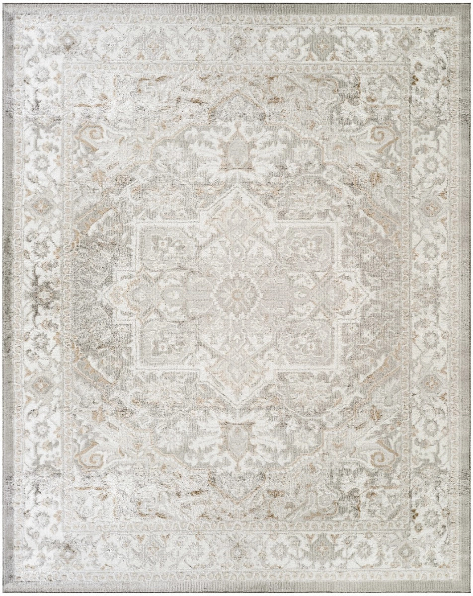 Marisol Floral Vine Light Grey Area Rug