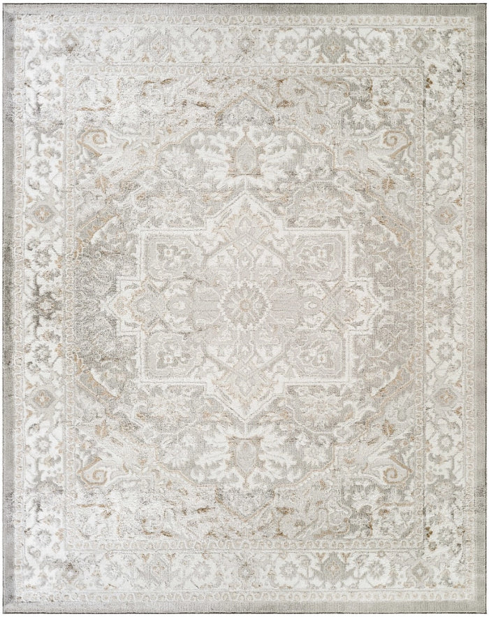 Marisol Floral Vine Light Grey Area Rug
