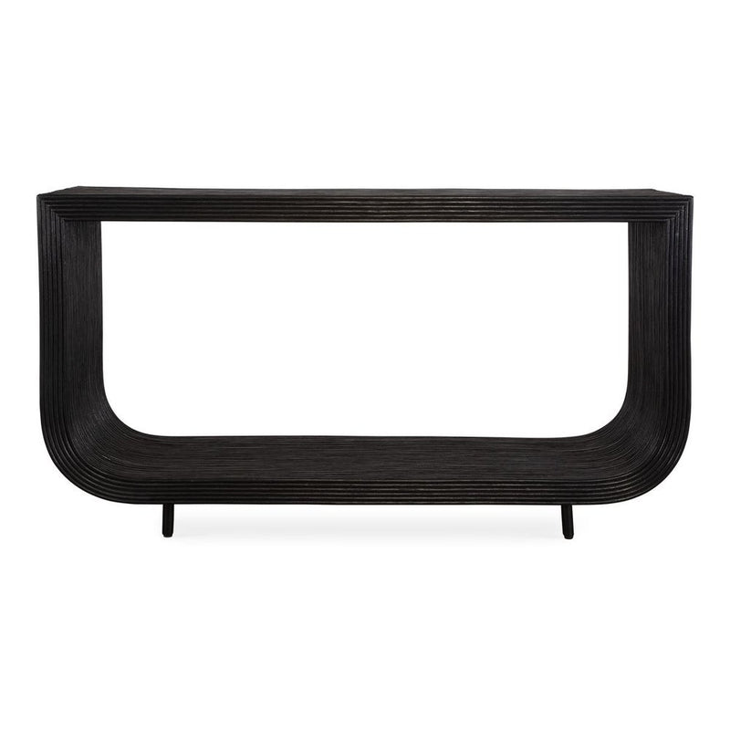 Dream 58" Black Rattan Console Table