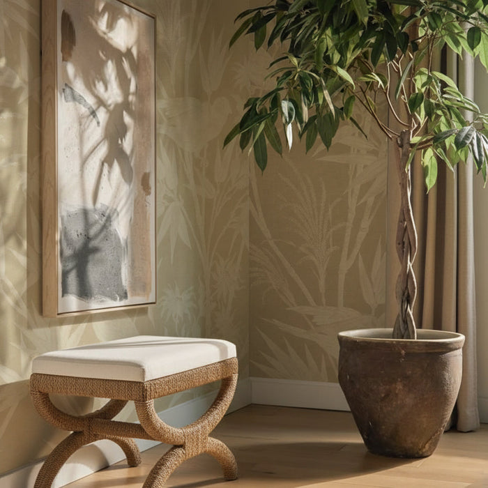 Kappa Natural Rattan Ottoman