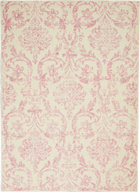 Southern Charm Ivory/Pink Demask Area Rug