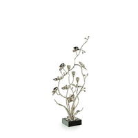 Blooming Orchids Gold & Black Marble Candleholder (2 Sizes Available)