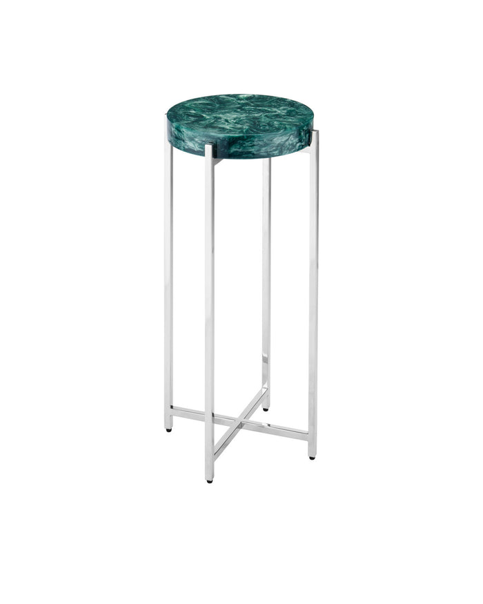 Sienna Teal & Brass Martini Table