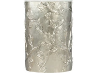 Garden Silver Foil With White Marble Top Accent Table