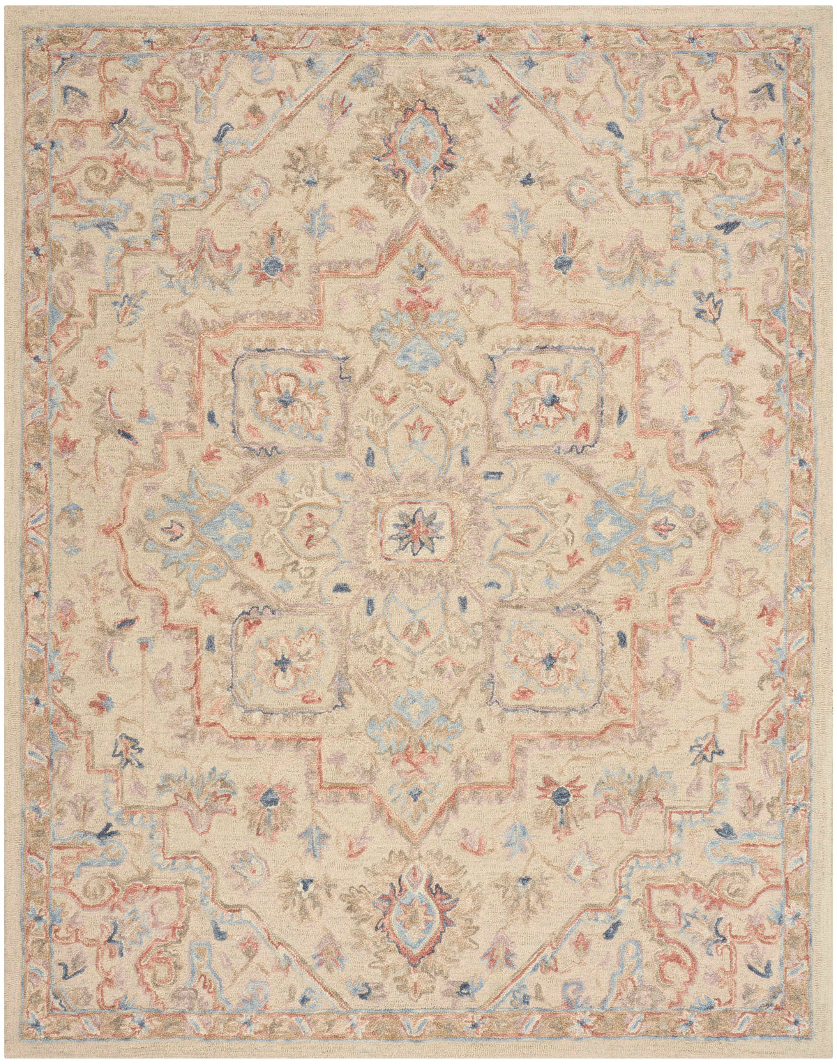 Goldie Ivory Wool Persian Style Area Rug