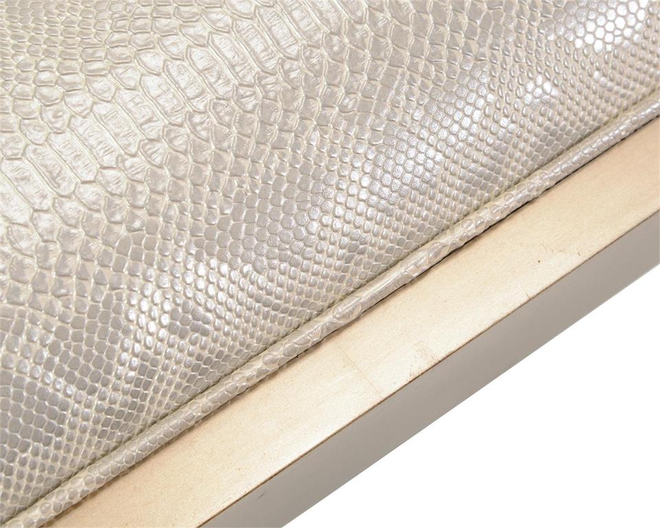 Reed 61" Antique Silver Curved Bench