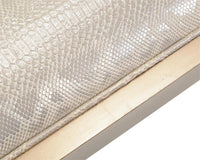 Reed 61" Antique Silver Curved Bench