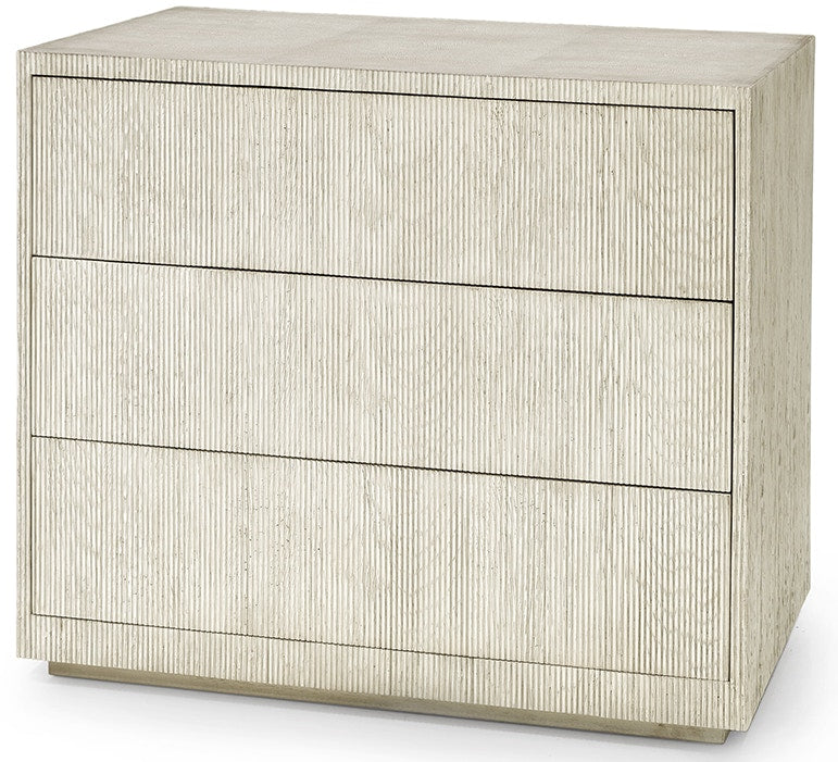 Onshore 32" 3 Drawer White Wash Nightstand