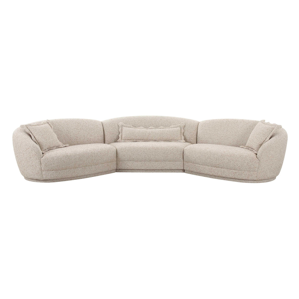 Marion 149” Two-Tone Textured Performance Boucle 6 Person Sectional