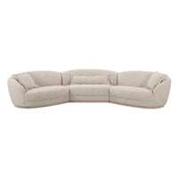 Marion 149” Two-Tone Textured Performance Boucle 6 Person Sectional