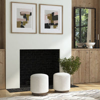 Toshi Grey Boucle Ottoman