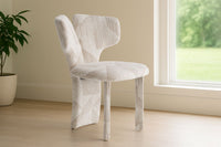 Ivy Modern Beige Pattern Fabric Dining Chair (Set of 2)