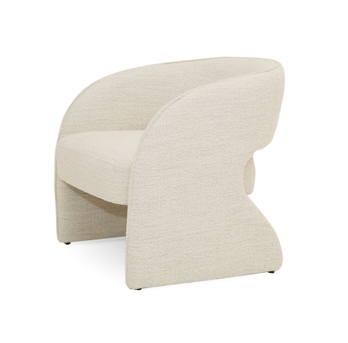 Trona Modern Cream Fabric Accent Chair