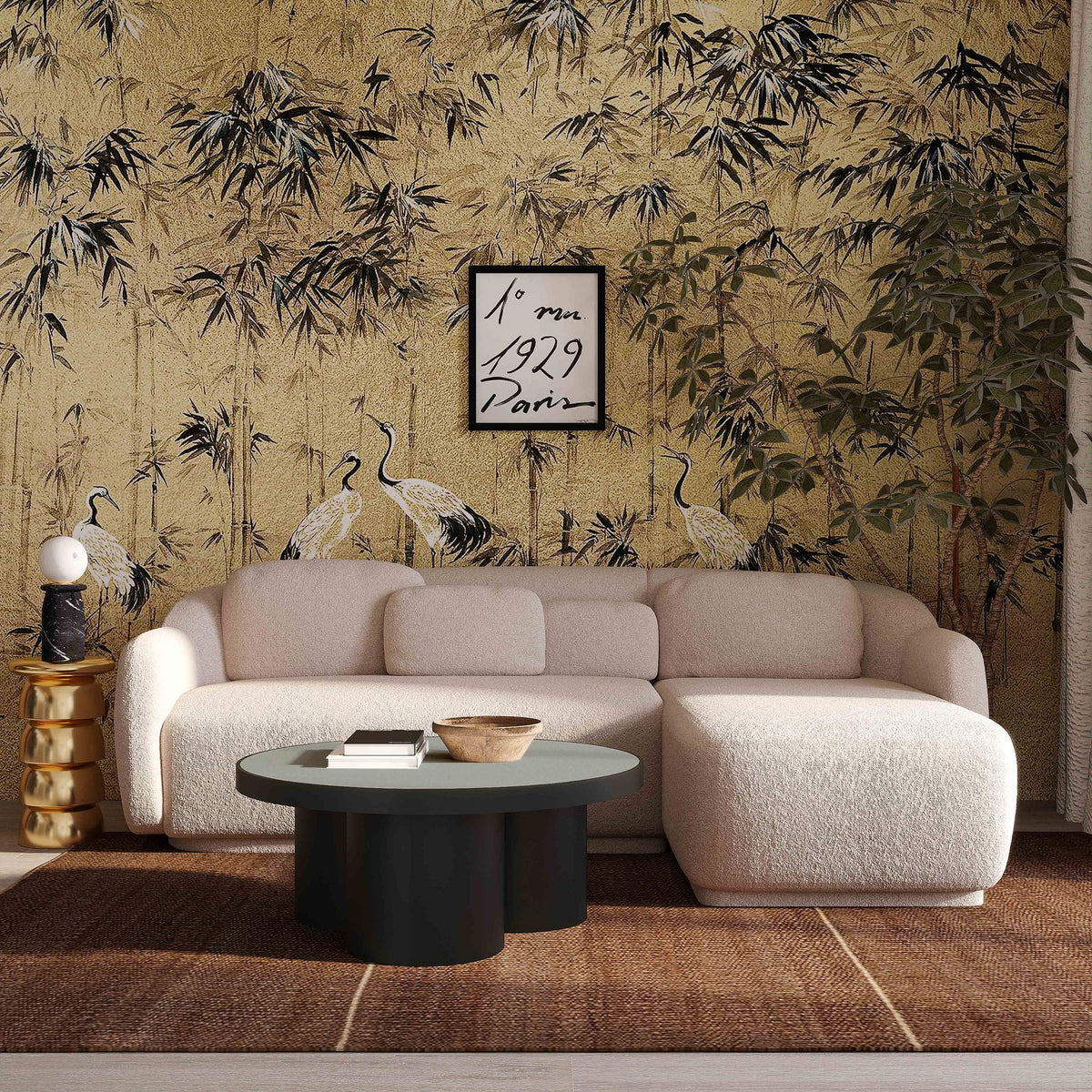 Covet 90.4” Cream Performance Boucle Sectional - LAF
