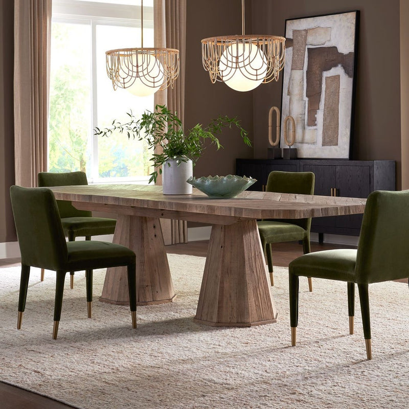 Rose 90" Oak Dining Table (114" With 2 Leaves)