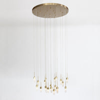 Leo Satin Brass 20 Drop Chandelier