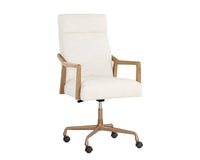 Collin Ivory Tweed & Gold Desk Chair