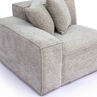 Mindy Taupe Performance Chenille Basketweave LAF Corner Chair