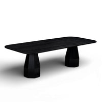Brooke Black 106" Ash Wood Rectangular Dining Table