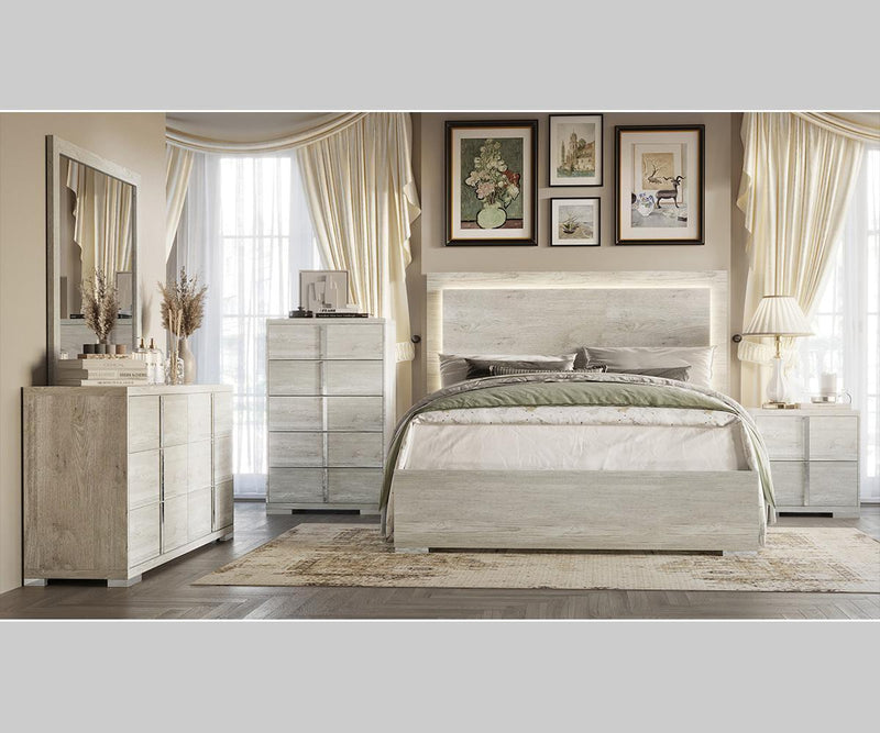 Vida White Modern Bedroom Set