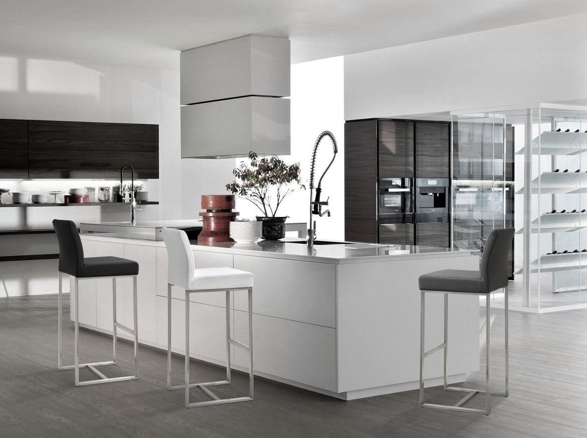 Moriah White Steel Barstools (Set of 2) - Luxury Living Collection