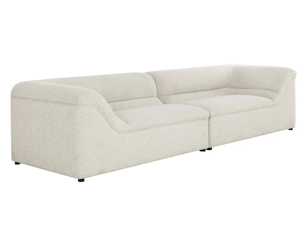 Gladys 127.5" Dove Cream Sofa