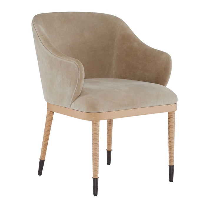 Hershel Taupe Suede Dining Chair (Set of 2)