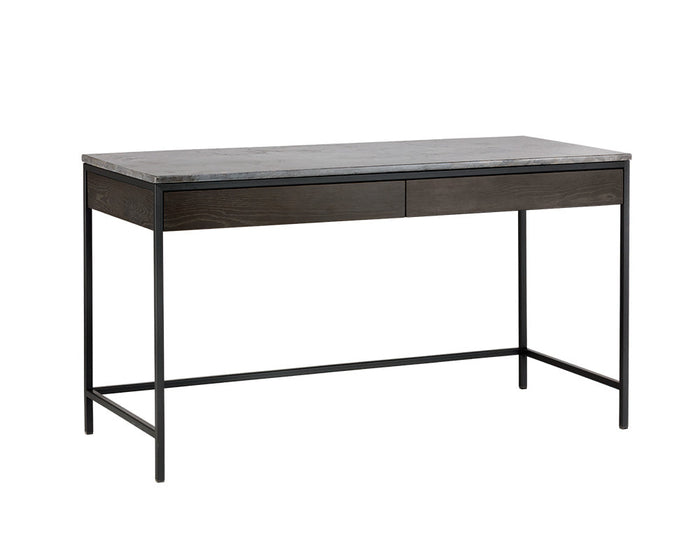 Stamos 55" Modern Oak & Marble Desk