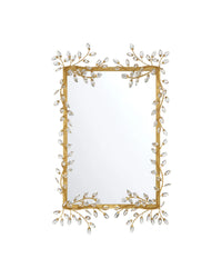 Forget-Me-Not Gold Rectangular Mirror