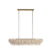 Cabo 57" Ivory Coco Shell Linear Chandelier
