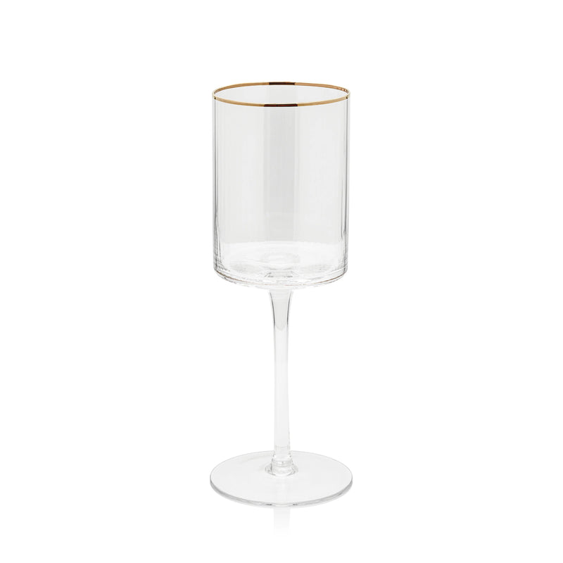 Optic Red Wine Glass with Gold Rim - Set of 12 (Copy)
