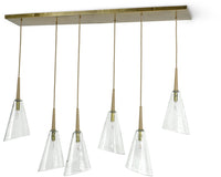 Veraldi Linear Glass & Gold Chandelier