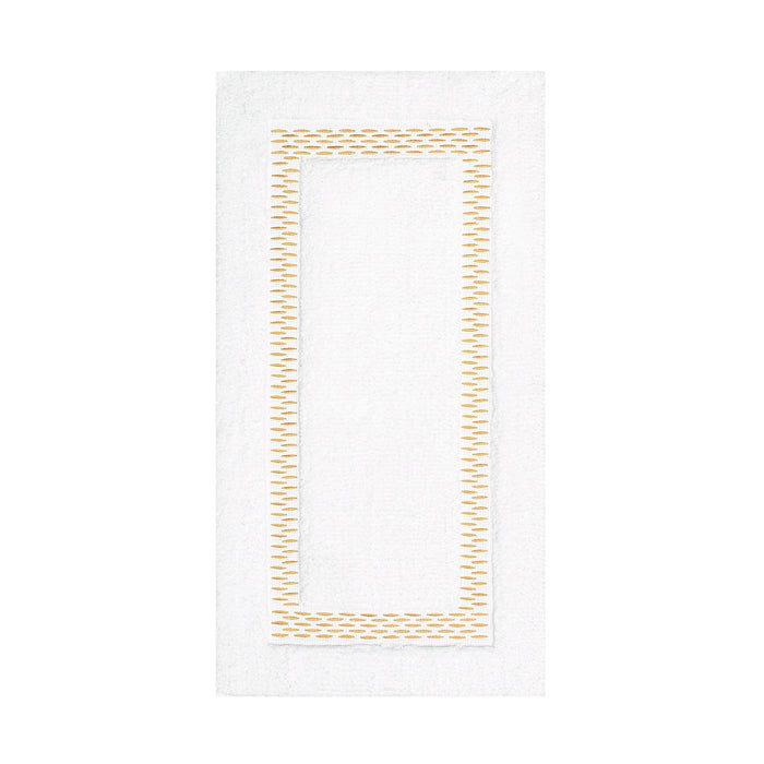 Alhambra White & Gold Luxury Bath Rug