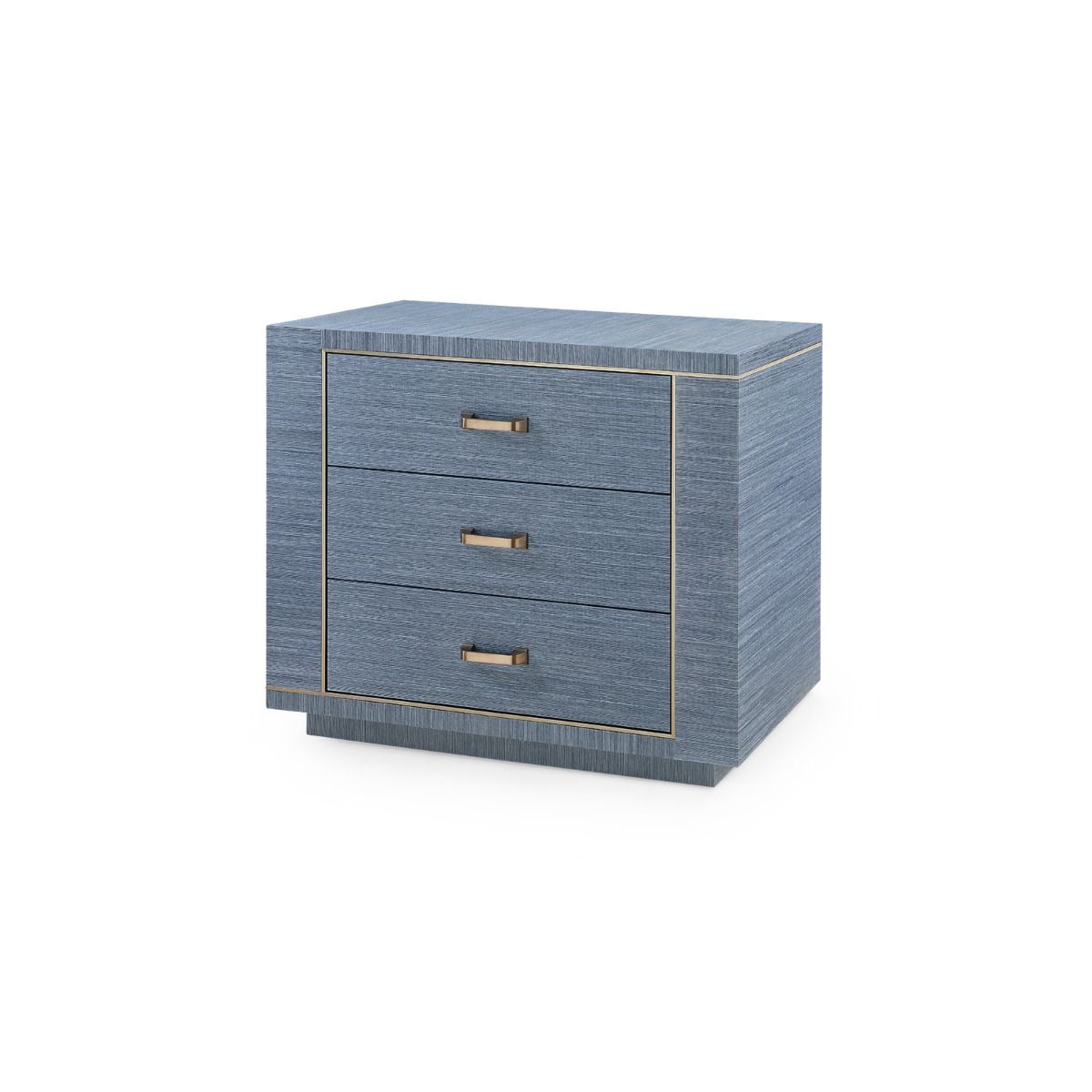 Noah Blue 3 Drawer Nightstand