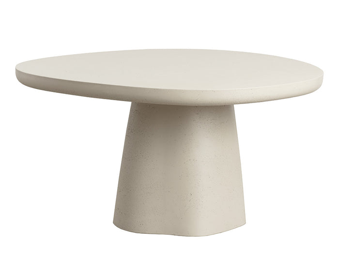 Celica 55" Sand Beige Concrete Indoor Outdoor Dining Table