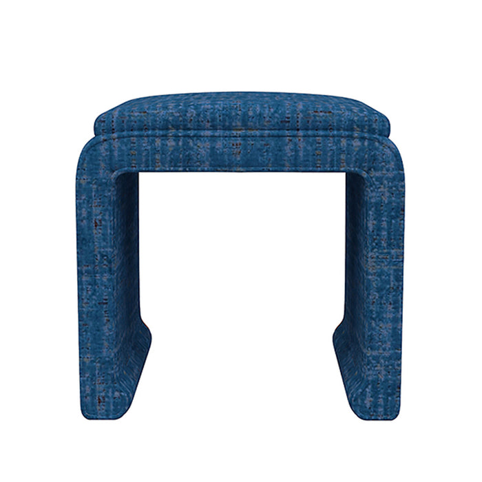 Malia Classic/Modern Windsor Navy Custom Upholstered Ottoman