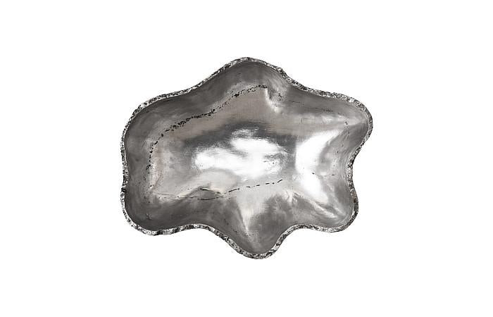 Zoe Cast Onyx Silver Wall Sculptural Bowl