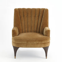 Channel Toast Velvet Accent Chair