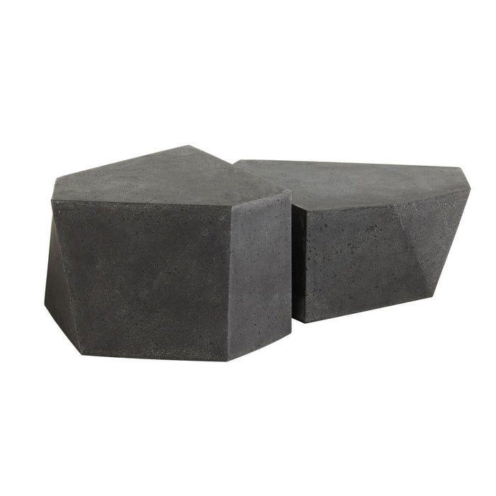 Drover Outdoor Black Coffee Tables (Set of 2)
