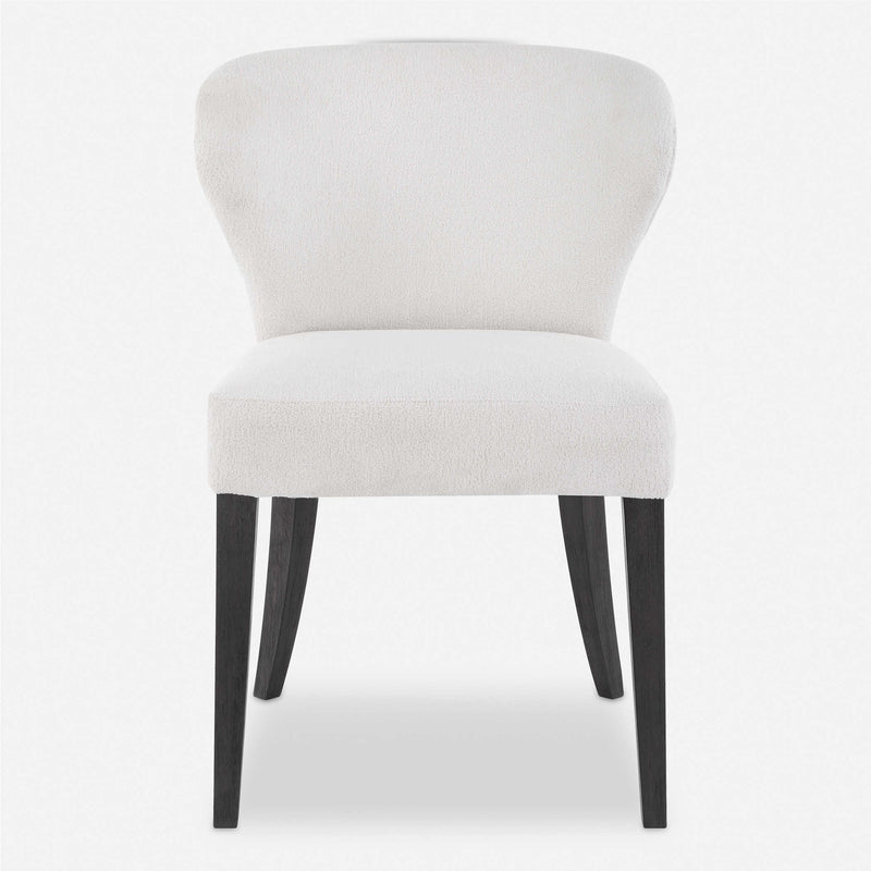 Kofi Off-White Boucle & Black Dining Chair (Set of 2)