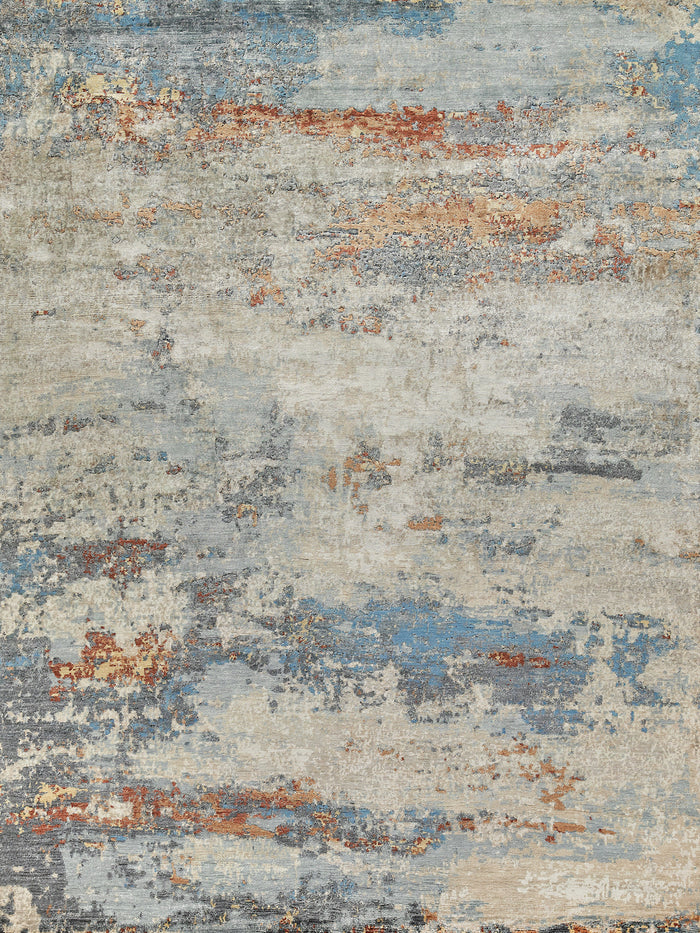 Roza Blue/Grey Abstract Area Rug