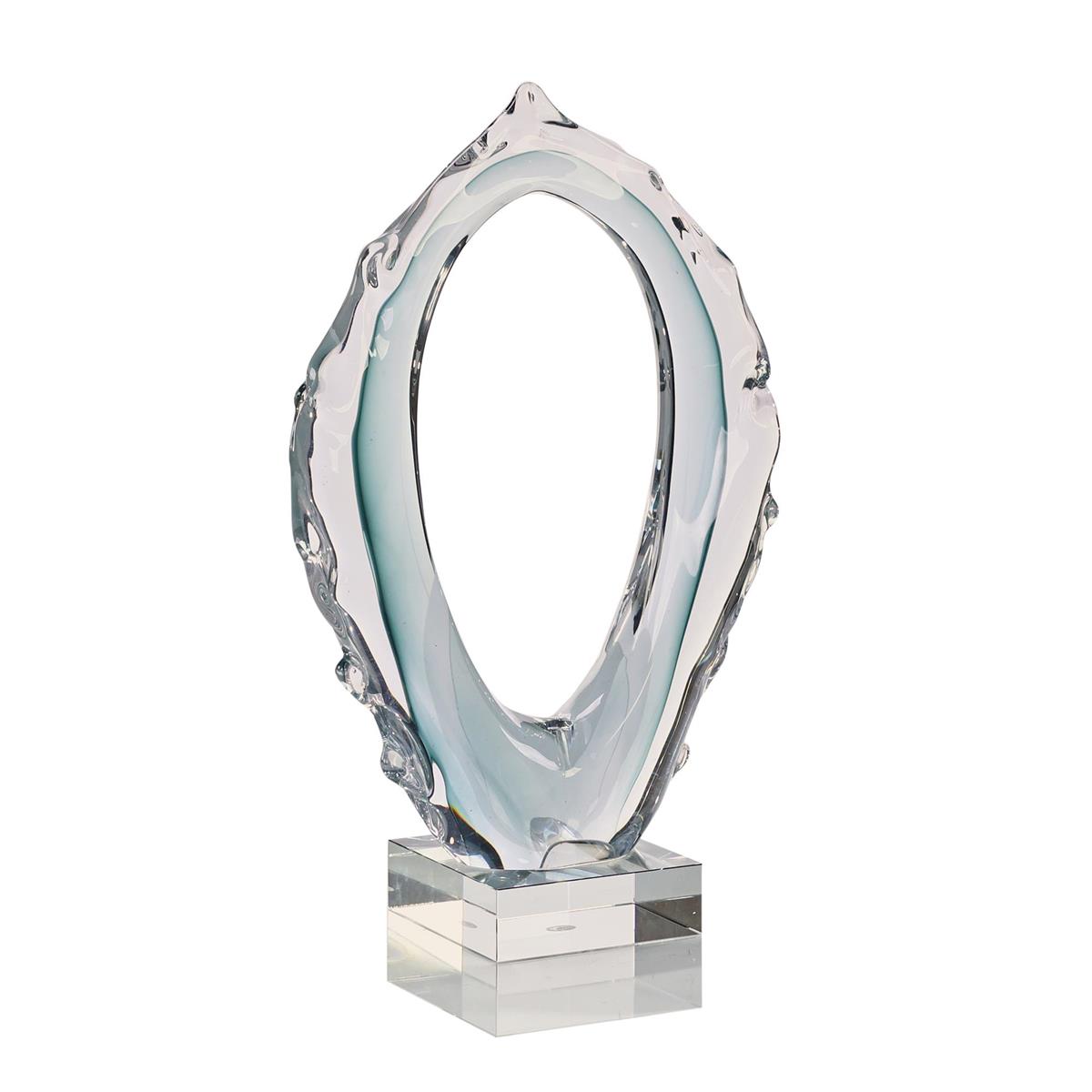 Frost Abstract Blue & Clear Sculpture (2 Sizes Available)