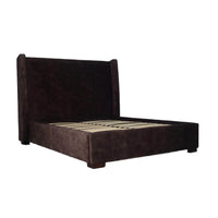 Corita Brown Velvet Storage Bed