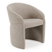 Tarrace Modern Beige Upholstered & Brushed Gold Dining Chair